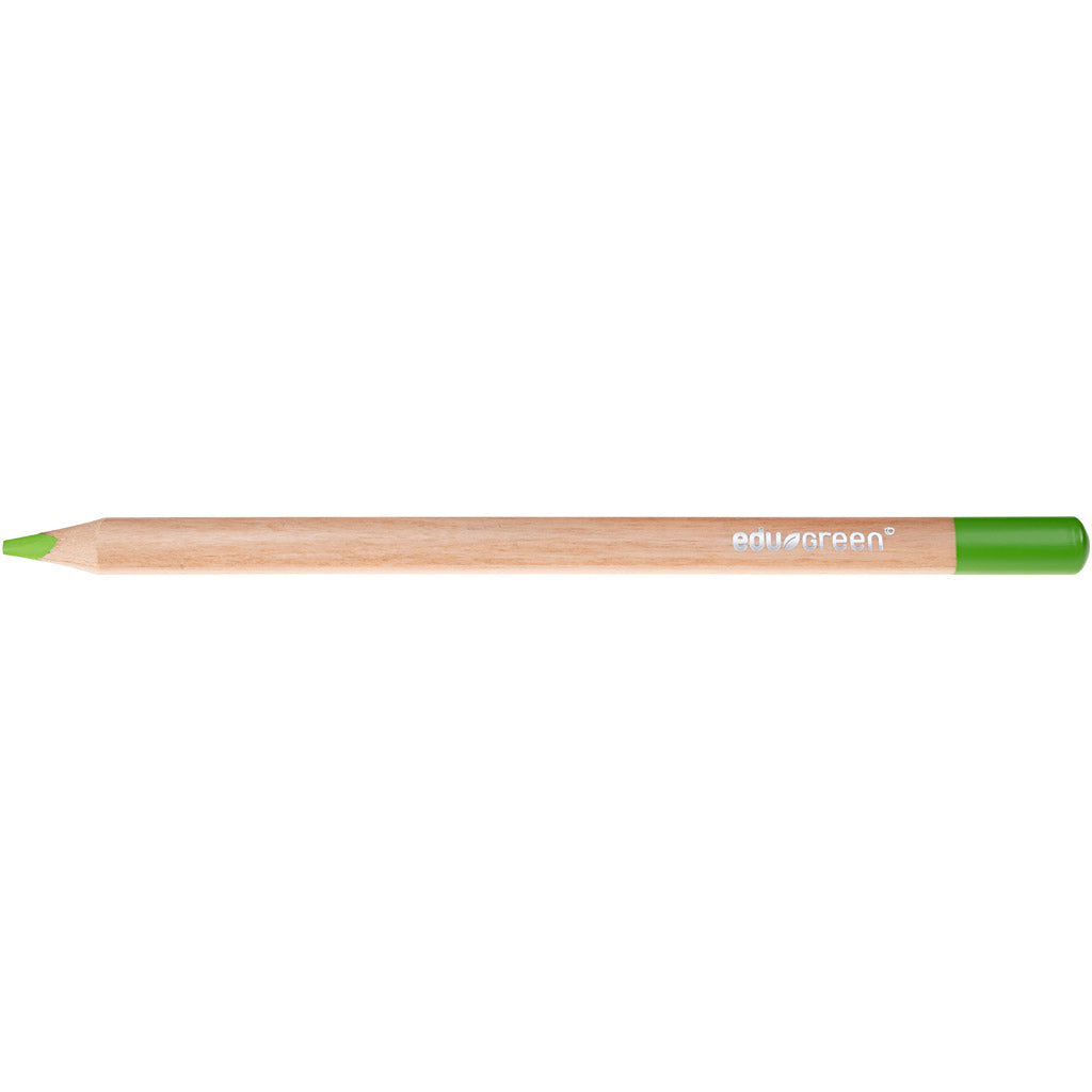 Edugreen Jumbo Coloured Pencils, lead 5 mm, light green, 10 pc