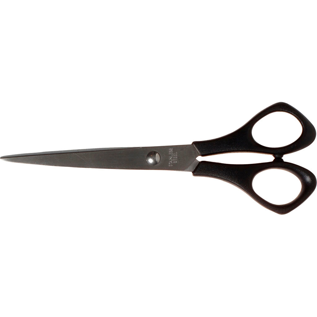 School Scissors, L: 16 cm, pointed, right