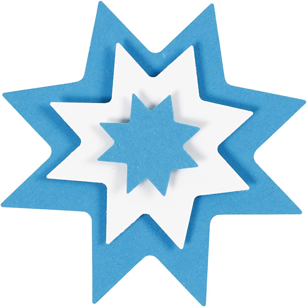 Craft Punch Set, grafical star, size 25+50+75 mm