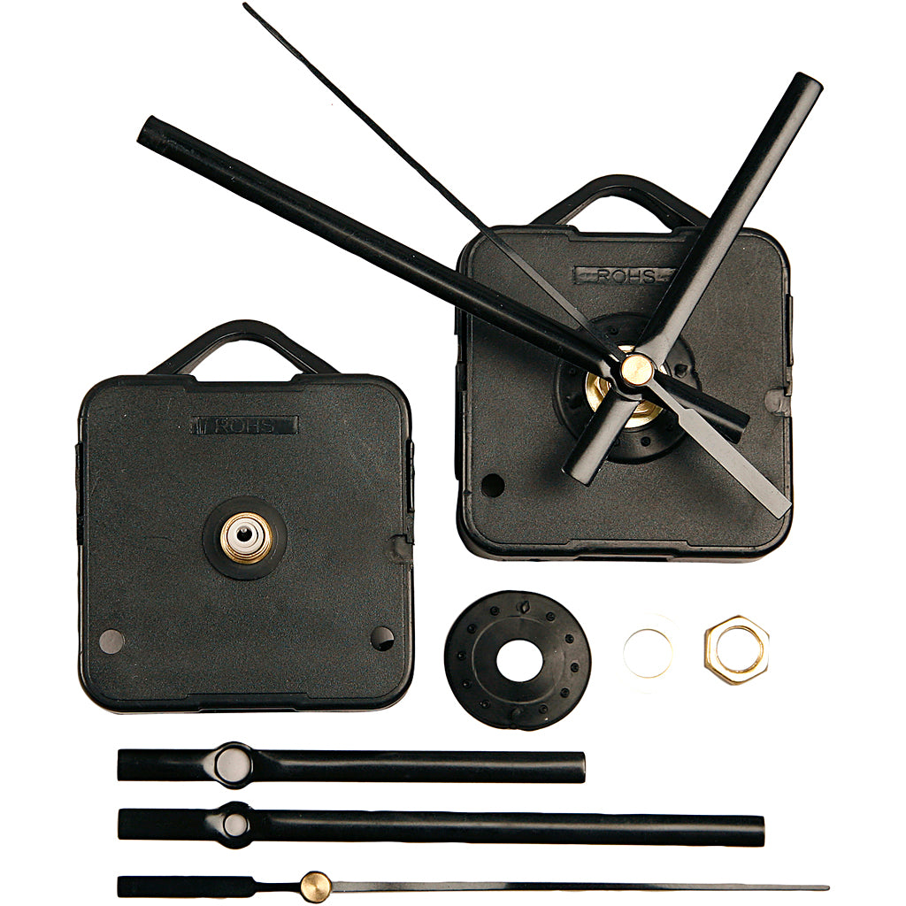 Clock parts and movements, plate max thickness 6 mm, black
