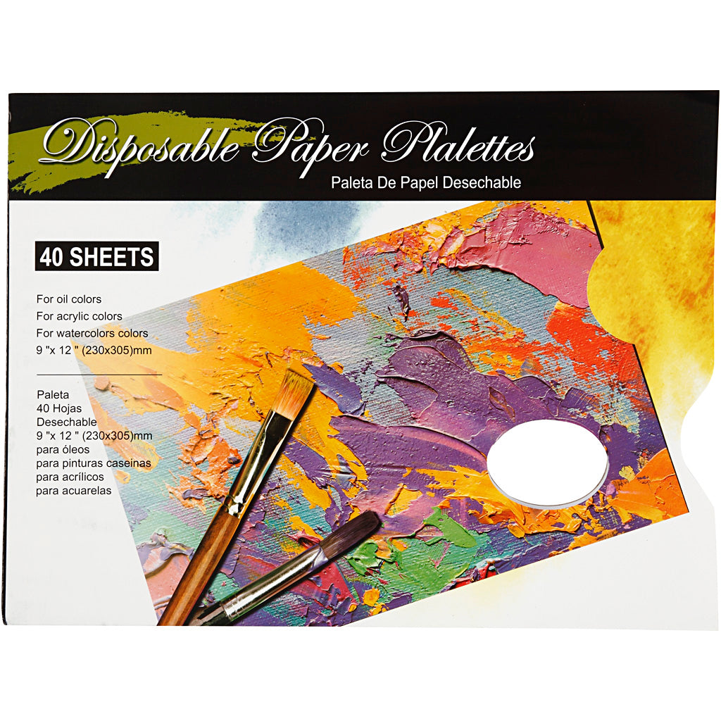 Tear-Off Palettes, L: 31 cm, W: 23 cm, white