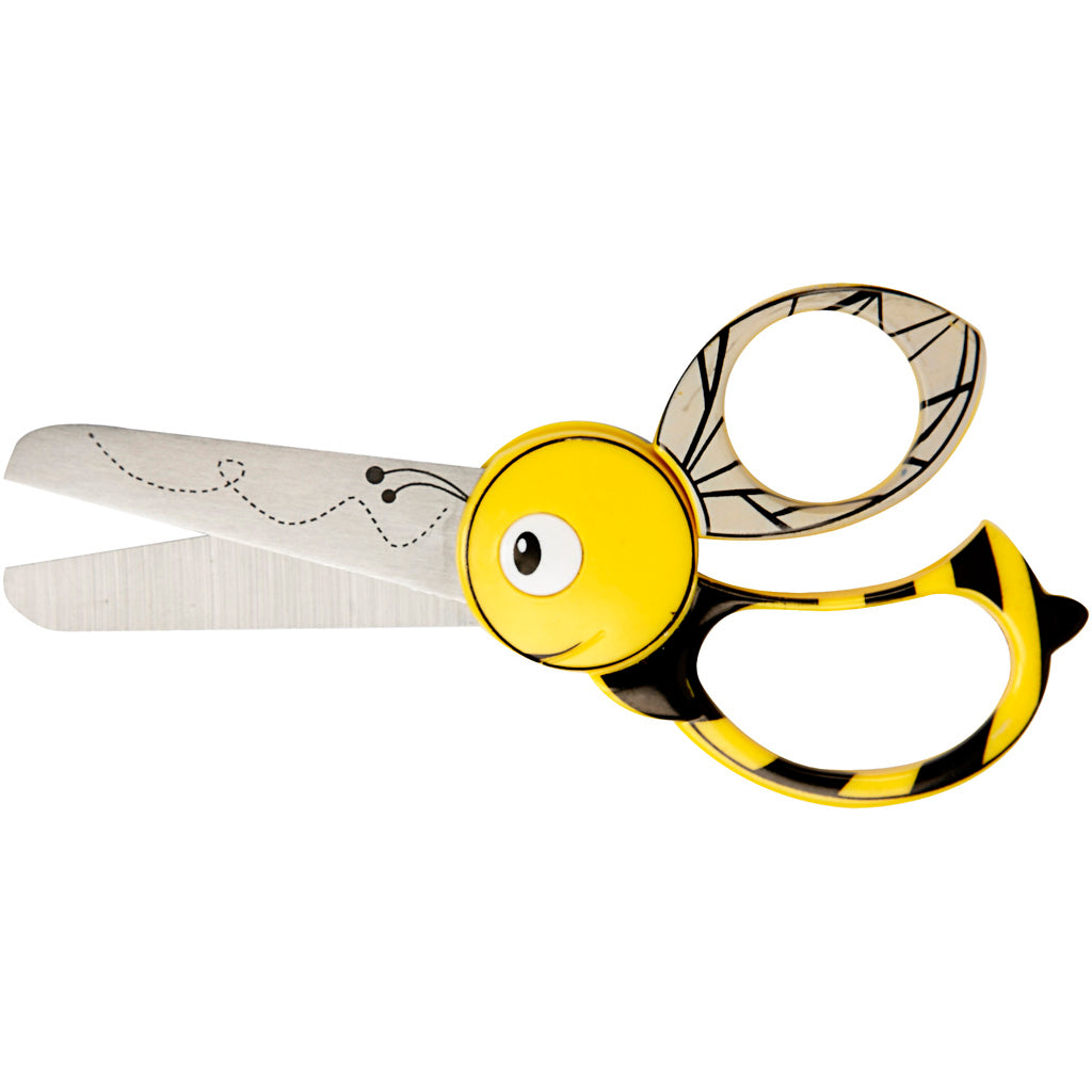 Fiskars Kids Animal Scissors, Bee, L: 13 cm