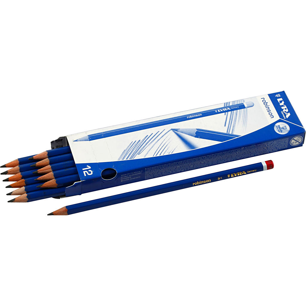 Robinson Pencils, dia. 6,8 mm, B, lead 2 mm, 12 pc