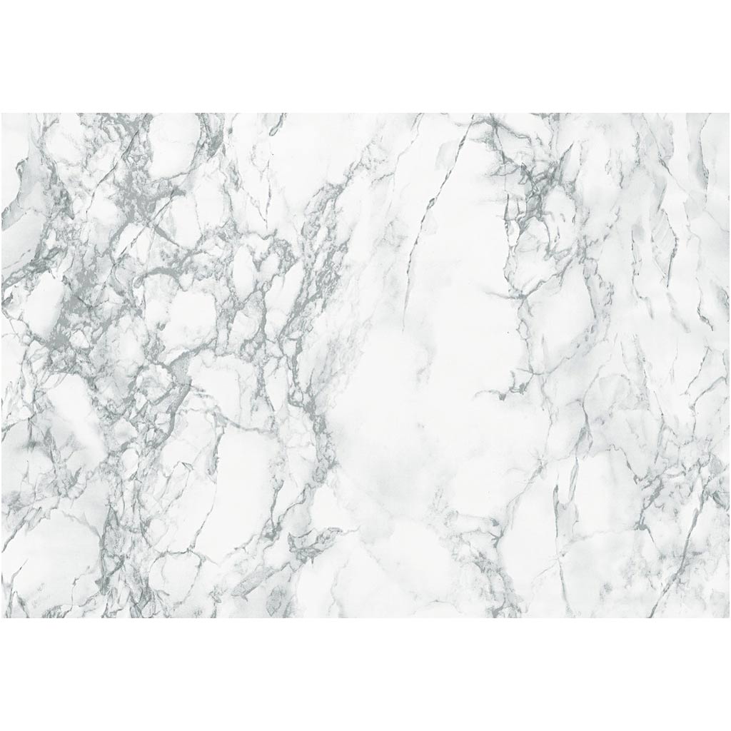Self-Adhesive Foil, marble, W: 45 cm, grey, 2 m/ 1 roll