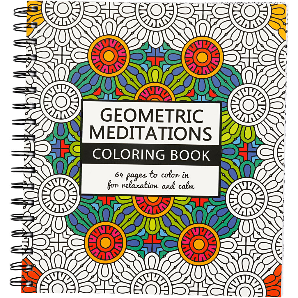 Mindfullness Colouring Book, geometric, size 19,5x23 cm, Number of pages 64