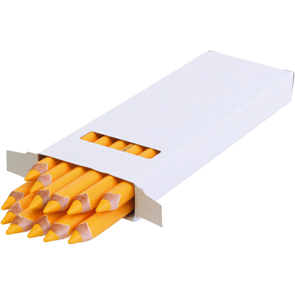 edu Jumbo Coloured Pencils, thickness 10 mm, lead 6,25 mm, dark yellow, 12 pc