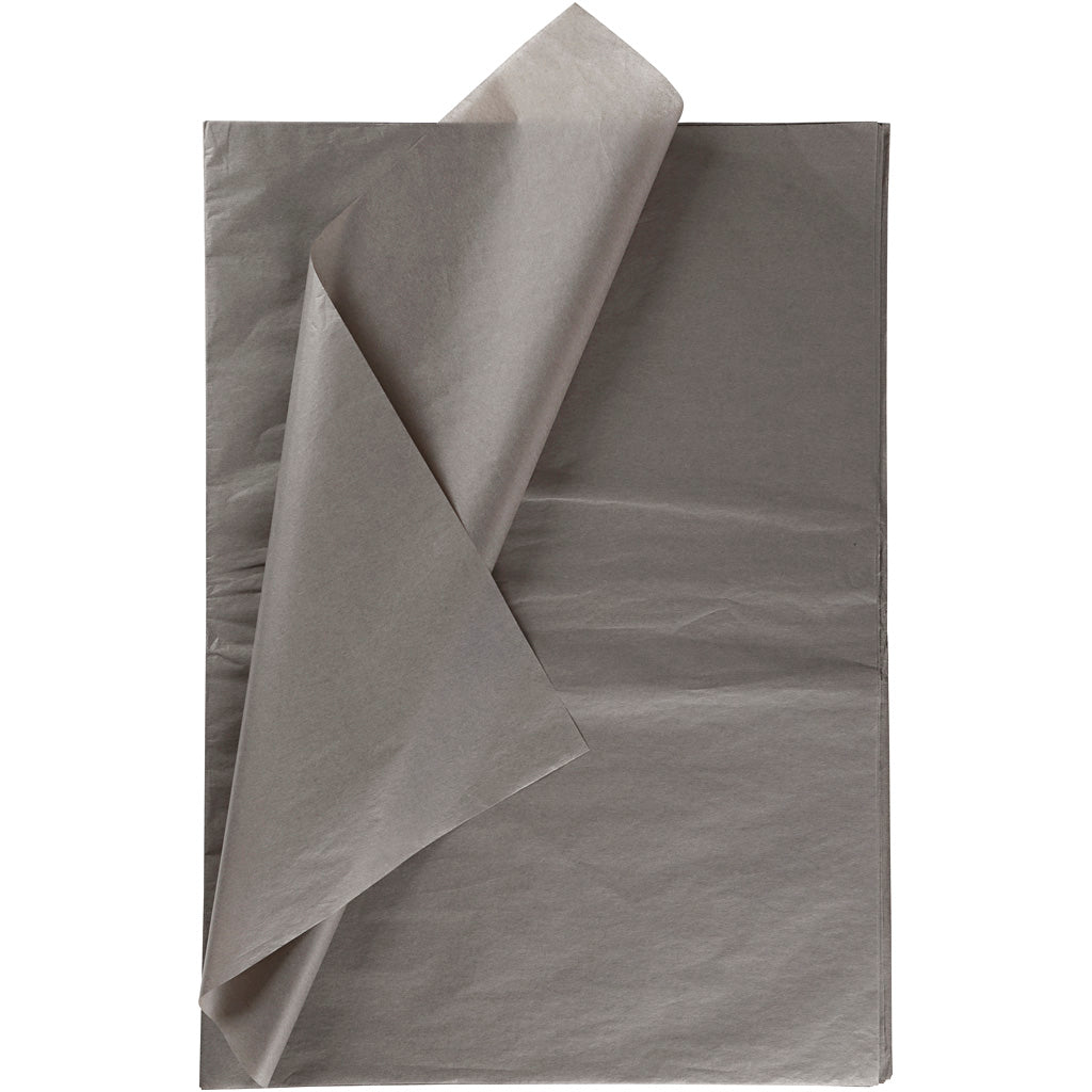 Tissue Paper, sheet 50x70 cm, 17 g, dark grey, 25 sheet