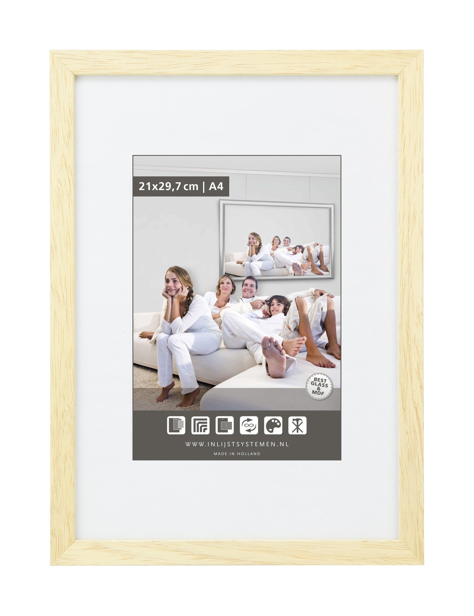 Photo Frame 20x28cm M100 Wood not varnished (1 pc)
