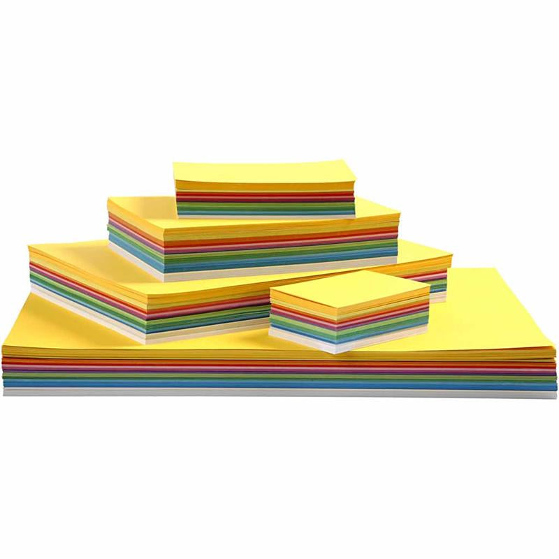 Spring Cardboard, A2,A3,A4,A5,A6, 180 g, assorted colours, 1800 ass sheets