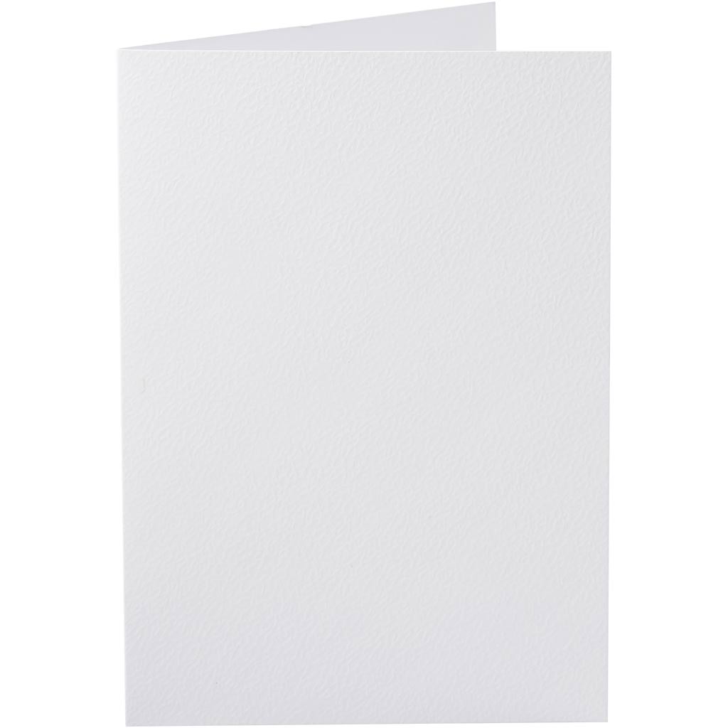 Cards, card size 10,5x15 cm, 220 g, white, 10 pc