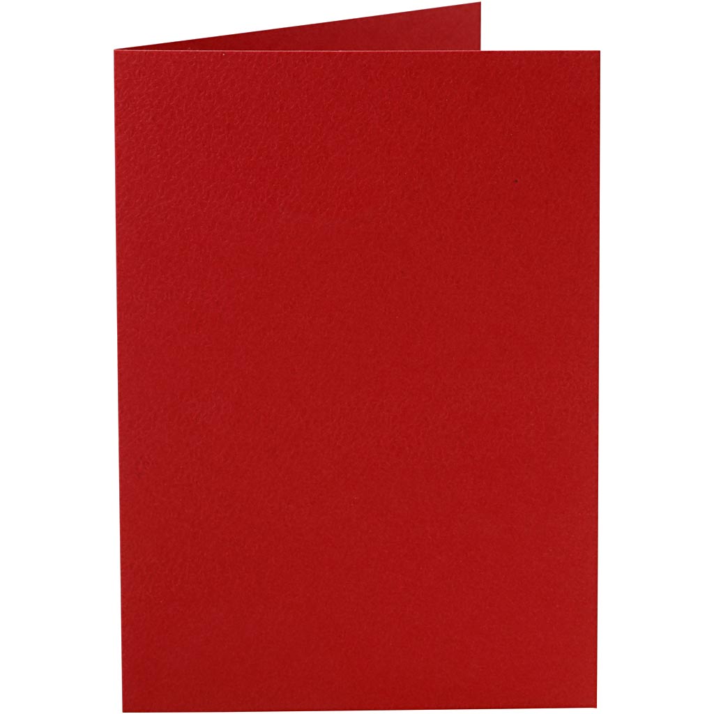Cards, card size 10,5x15 cm, 220 g, red, 10 pc