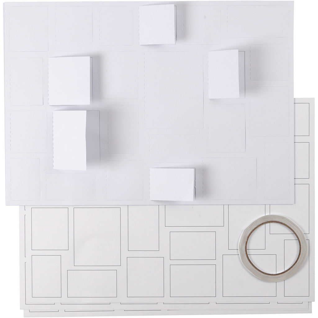Christmas Calendar, size 30x42 cm, white, 5 pc