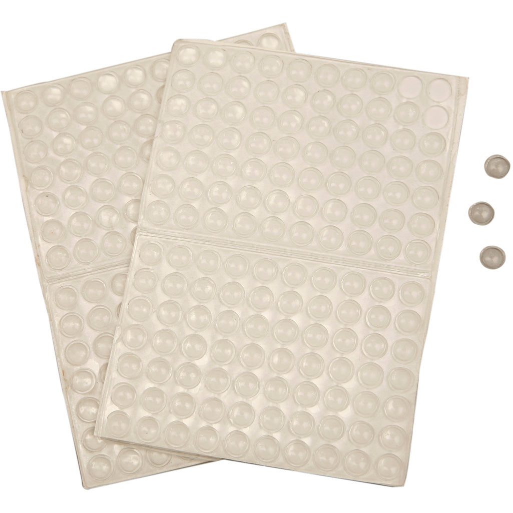 Silicone Dots, H: 1,5 mm, dia. 8 mm, 3x100 pc