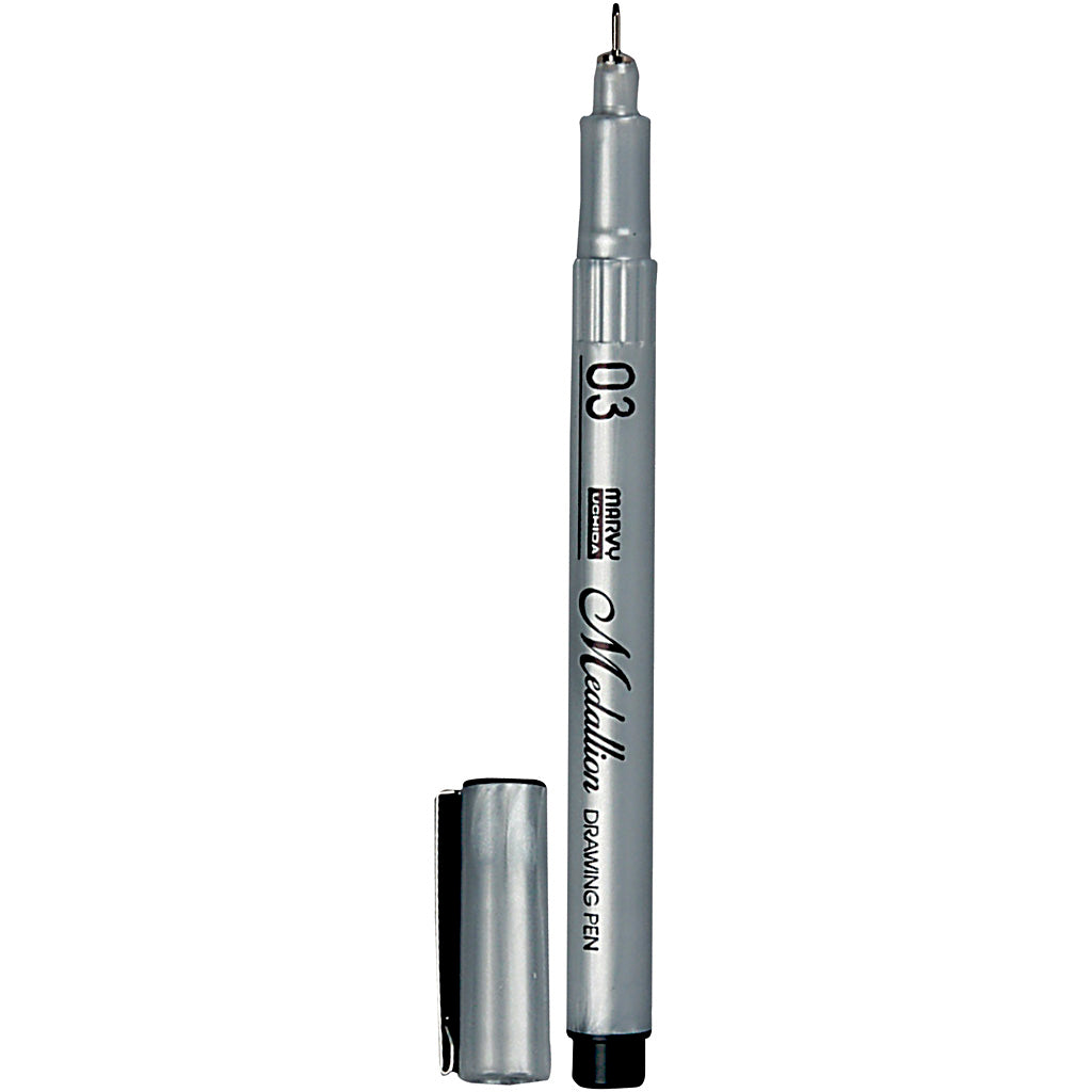Medallion Pen, line 0,3 mm, black