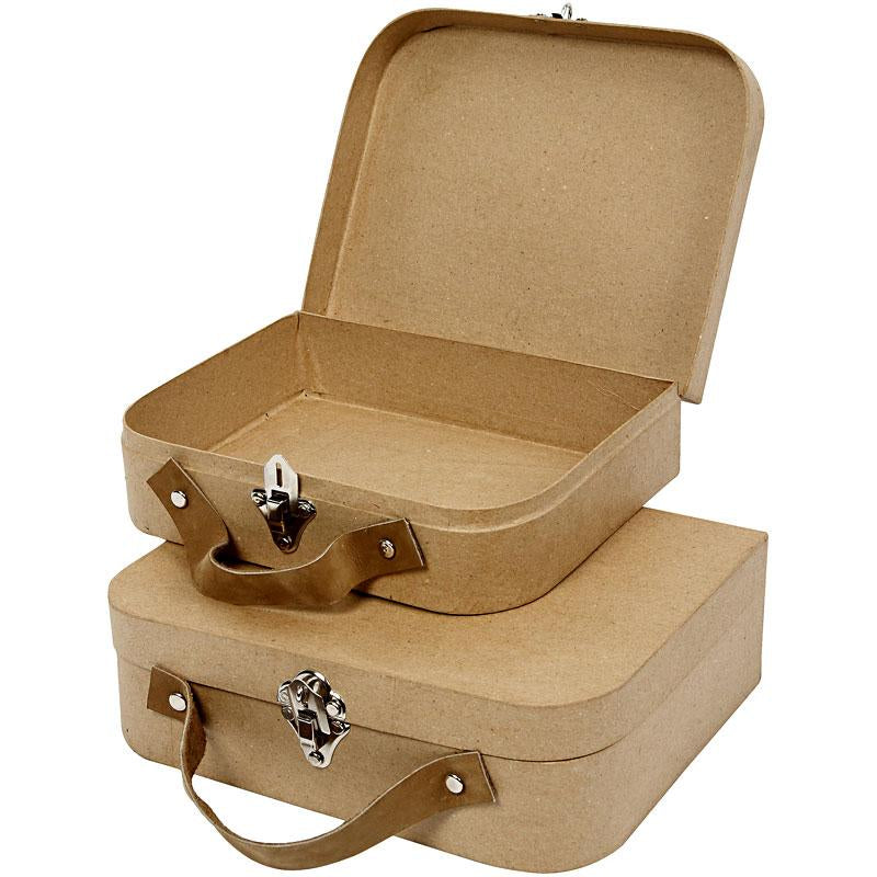 Suitcases, size 25,5x20x8+22,5x18x6,5 cm, 2 pc/ 1 set