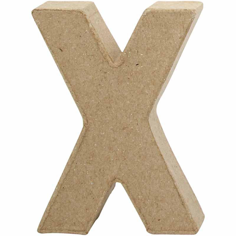 Letter, X, H: 10 cm, W: 7,6 cm, thickness 1,7 cm