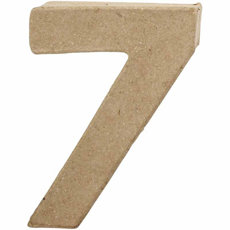 Number, 7, H: 10 cm, W: 7,4 cm, thickness 1,7 cm