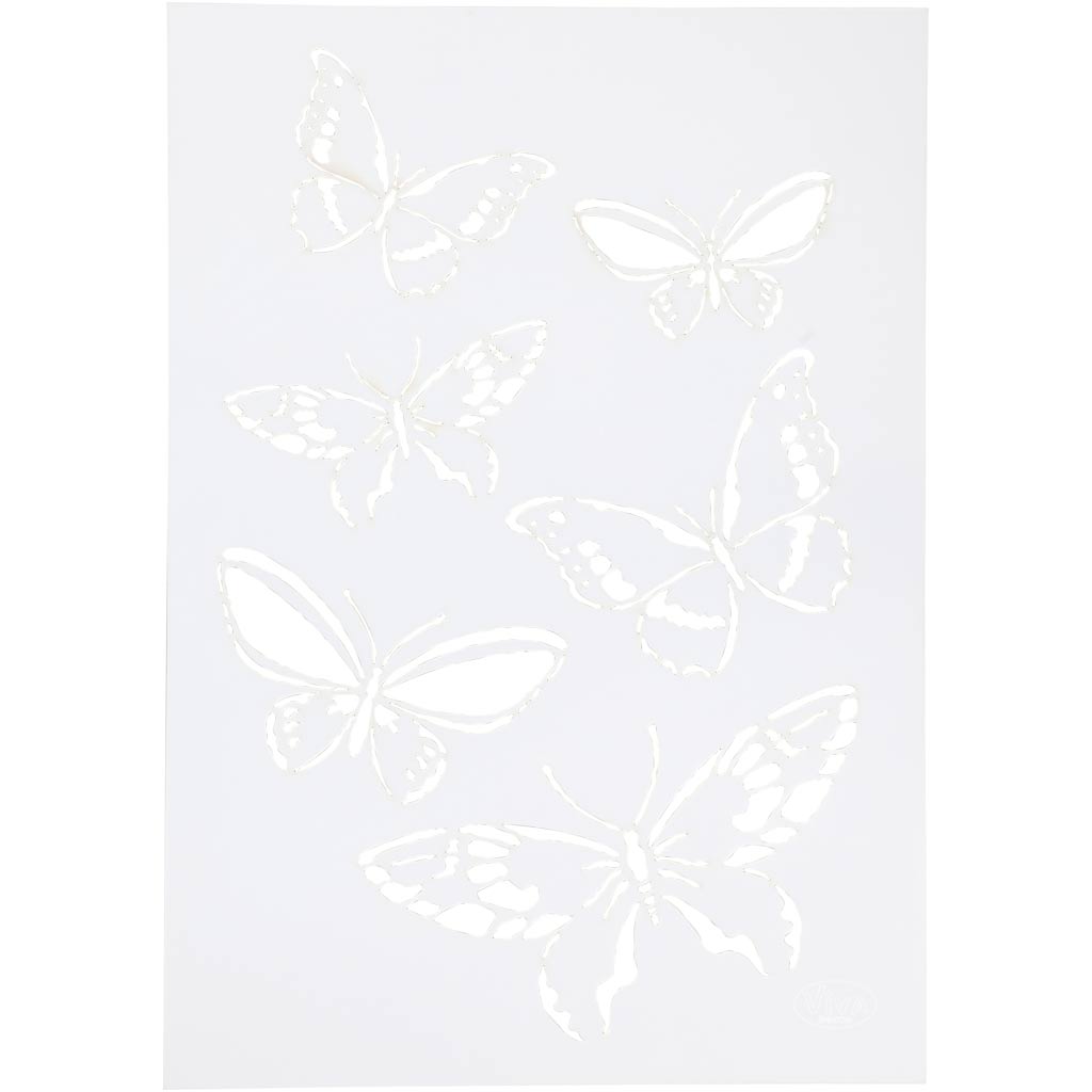 Stencil , butterfly, A4, sheet 210x297 mm
