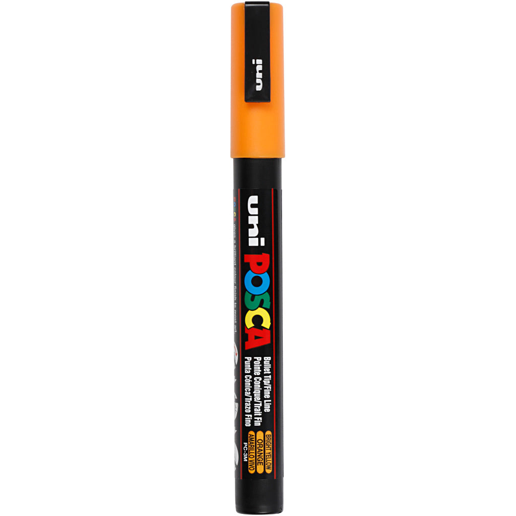 Posca Marker, no. PC-3M, line 0,9-1,3 mm, fine, bright yellow