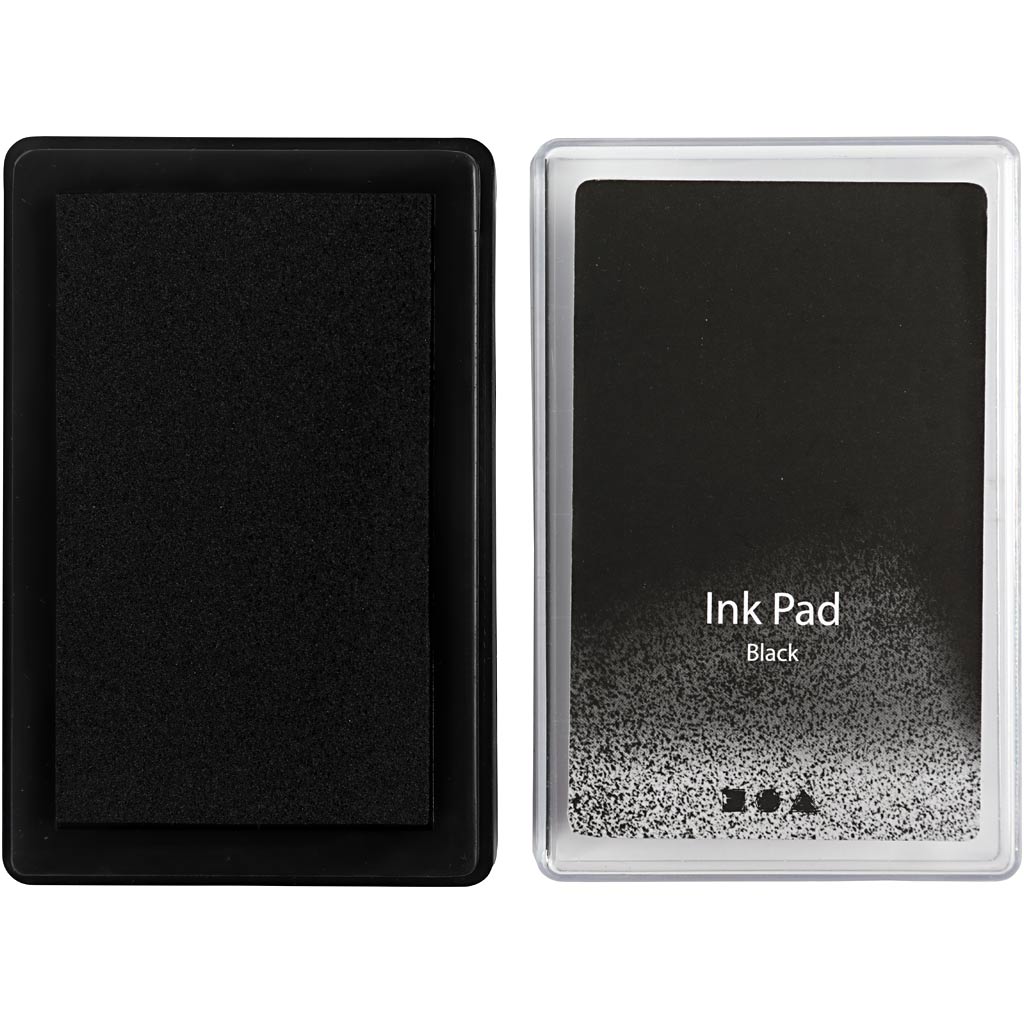 Ink Pad, H: 2 cm, size 9x6 cm, black