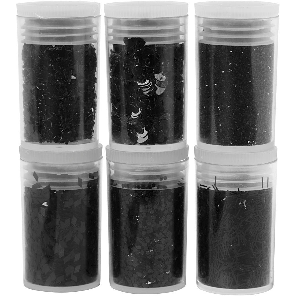 Glitter and Sequin, black, 6x5 g