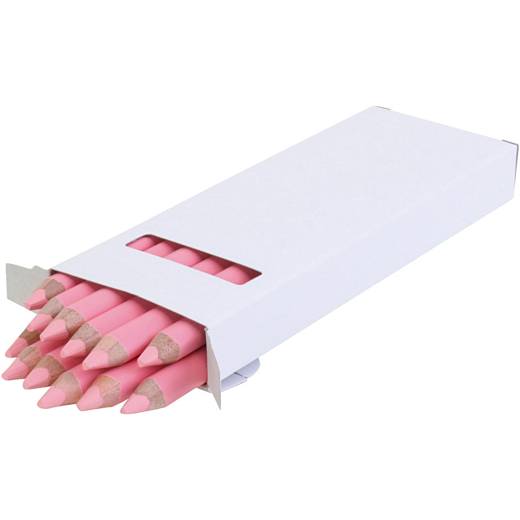 edu Jumbo Coloured Pencils, thickness 10 mm, lead 6,25 mm, rose, 12 pc