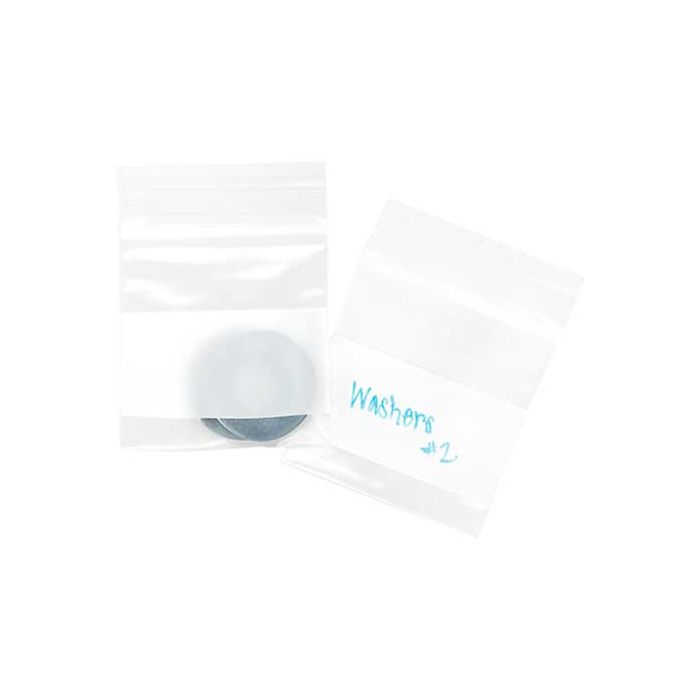 Grip Seal Bags with Write-on-Panel 5x5cm PE 50 micron