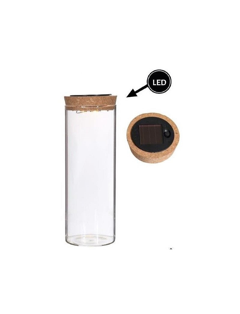 Test tube Ø8 h: 23 cm w. solar cork lid (1 pc)