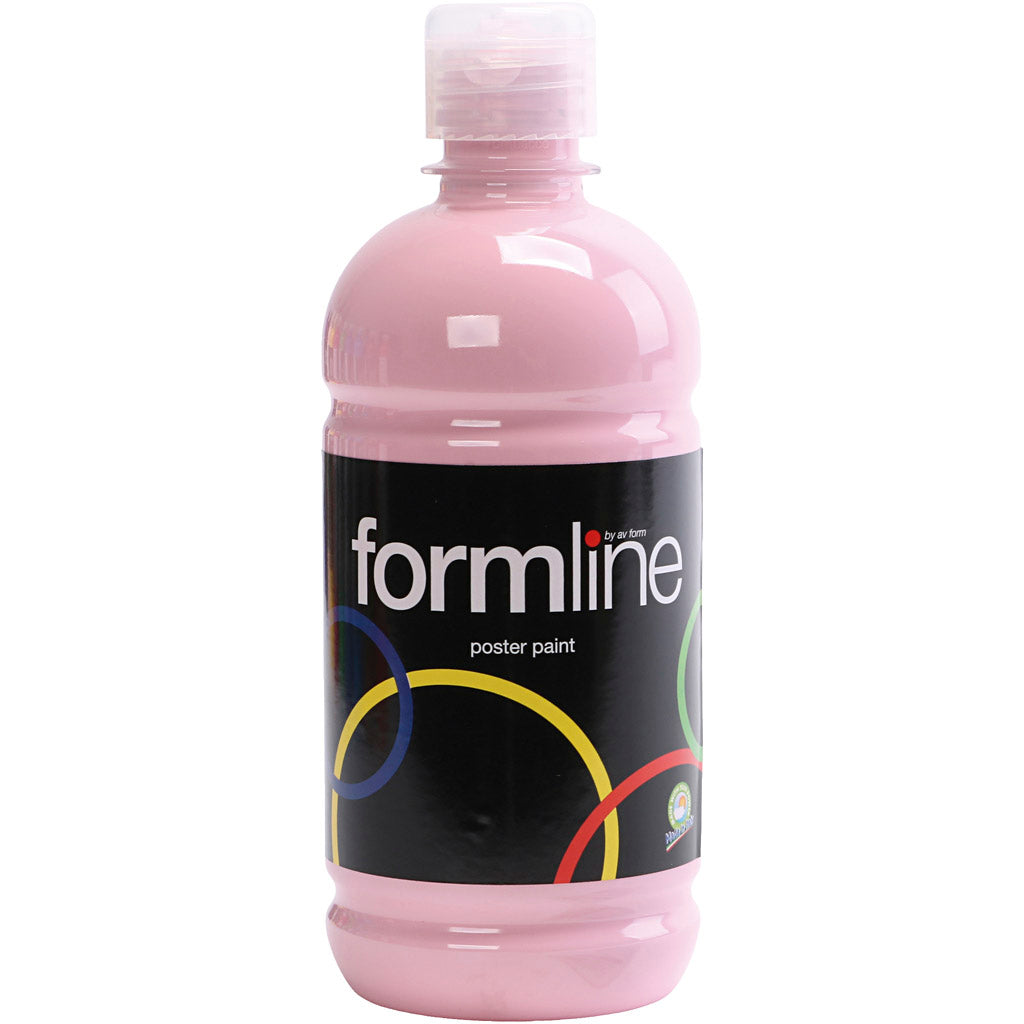 Poster paint Matte, rose, 500 ml/ 1 bottle