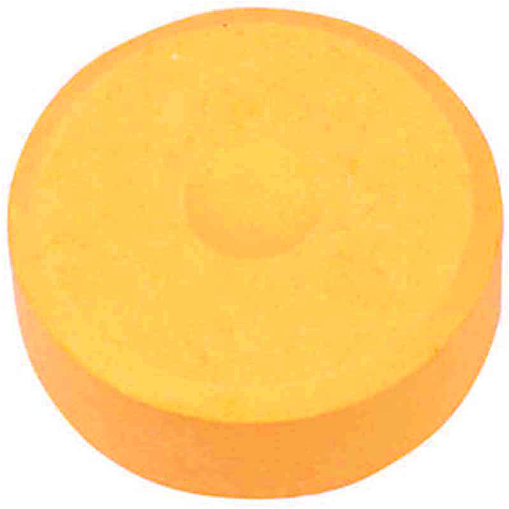 Watercolours, H: 16 mm, dia. 44 mm, light orange, 6 pc