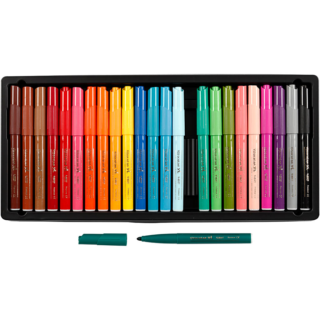 BIC Visa Color Marker, line 3 mm, assorted colours, 24 pc