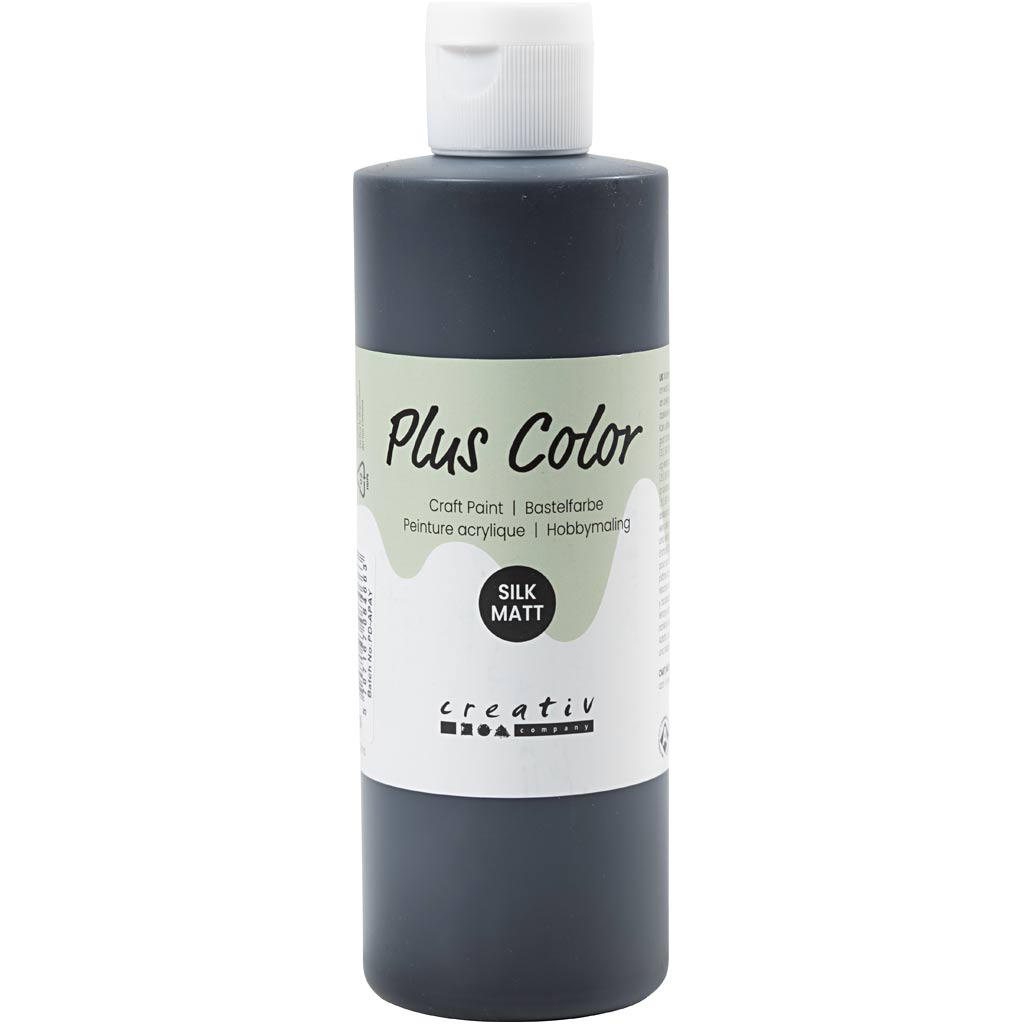 Plus Color Craft Paint, black, 250 ml/ 1 bottle