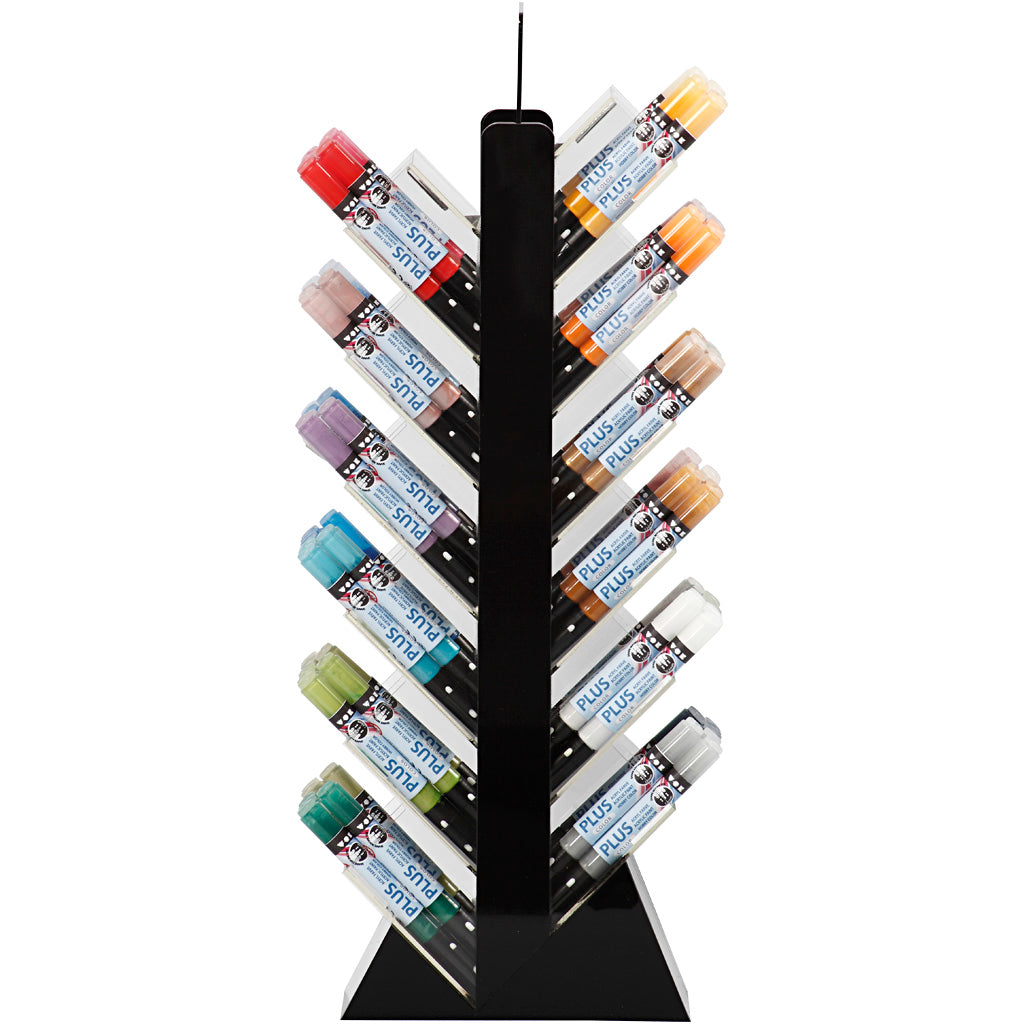 Plus Color Marker, L: 14,5 cm, line 1-2 mm, assorted colours, 5,5 ml, 144 pc