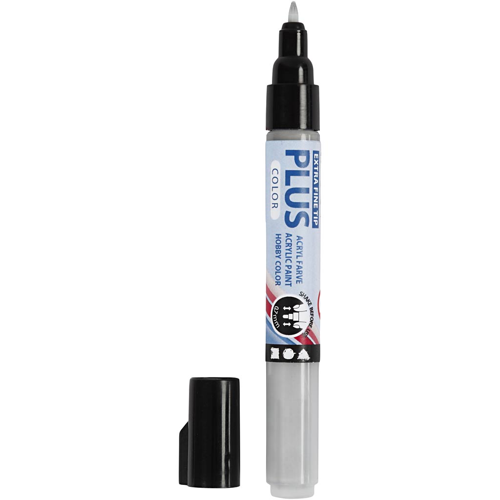 Plus Color Marker, L: 14,5 cm, line 0,7 mm, rain grey, 5,5 ml