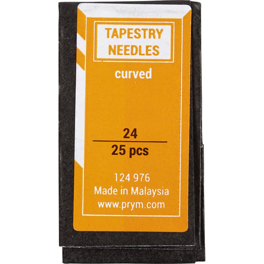 Cross Stitch Needles, Length of eye: 6mm , no. 24, L: 36 mm, with blunt tip, 25 pc