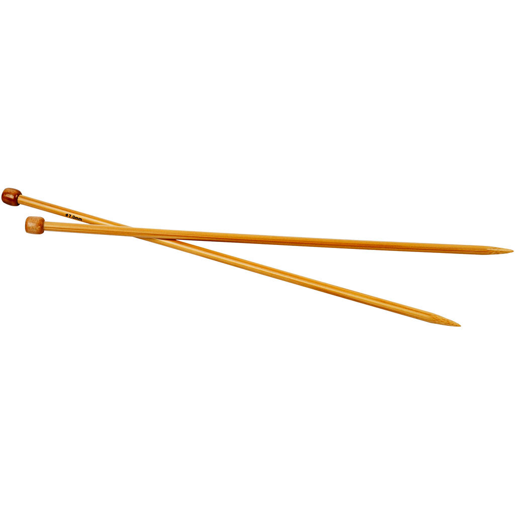 Knitting Needles, L: 35 cm, size 7 mm, 1 pair