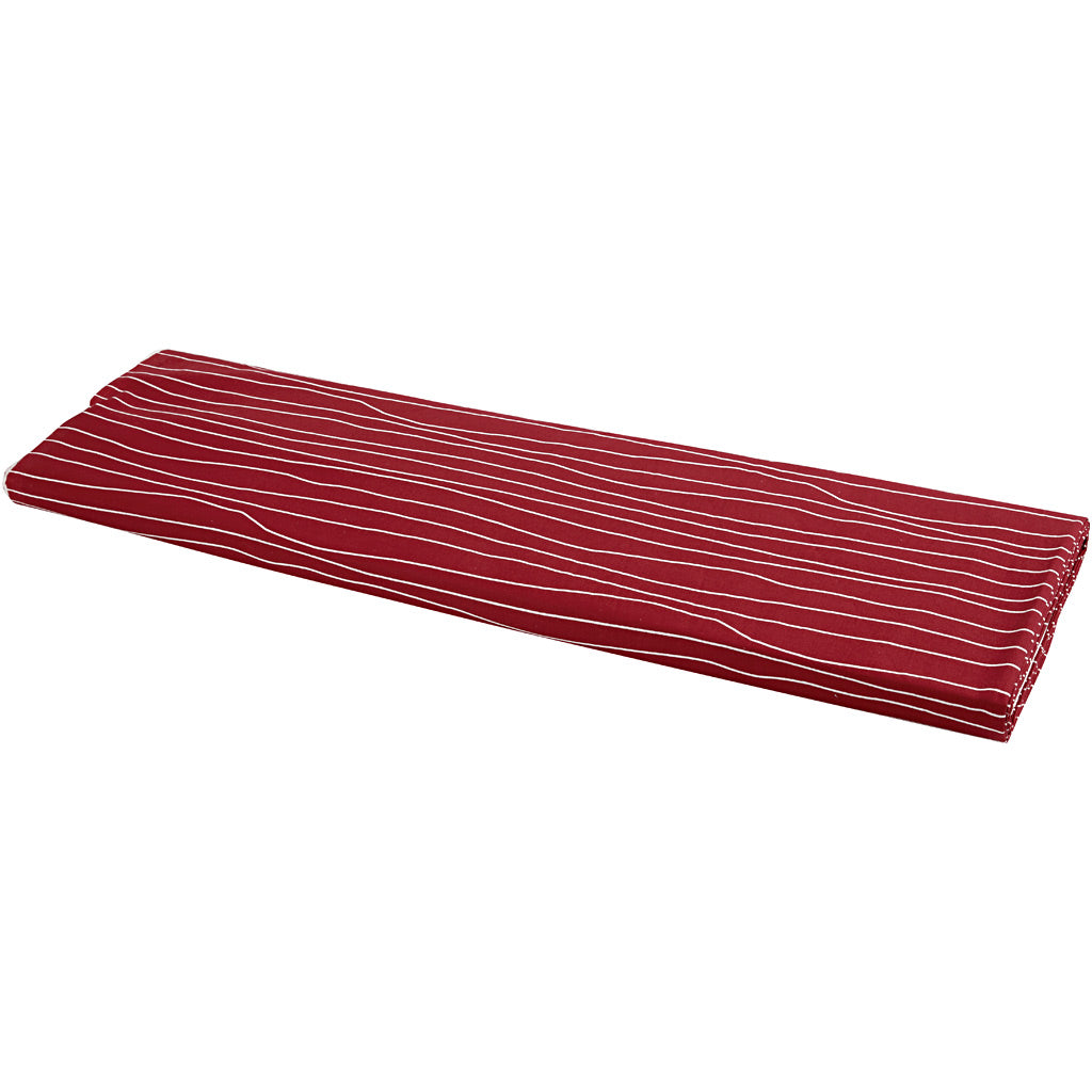 Fabric, W: 145 cm, 140 g, red/white, 10 m/ 1 roll