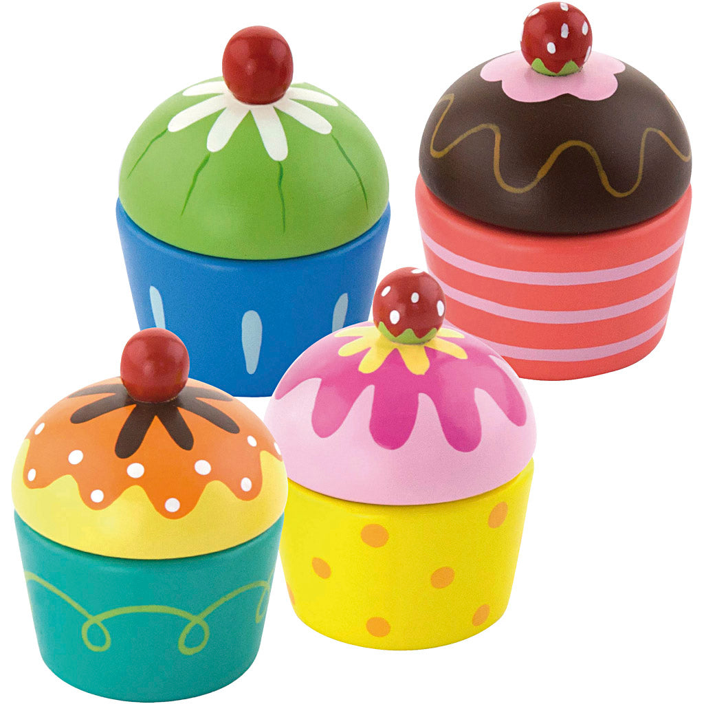 VIGA cupcakes, size 4x5,5 cm, 4 parts