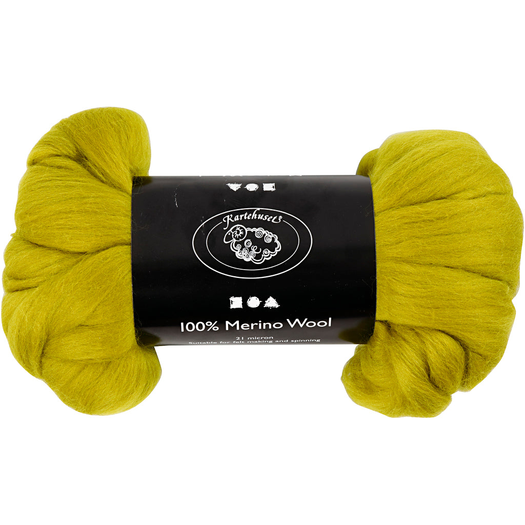 Merino Wool, thickness 21 my, lemon, 100 g