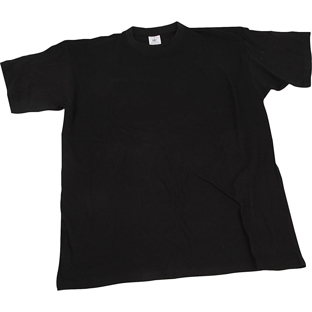 T-shirts, W: 36 cm, size 5-6 years, round neck, 145 g, black