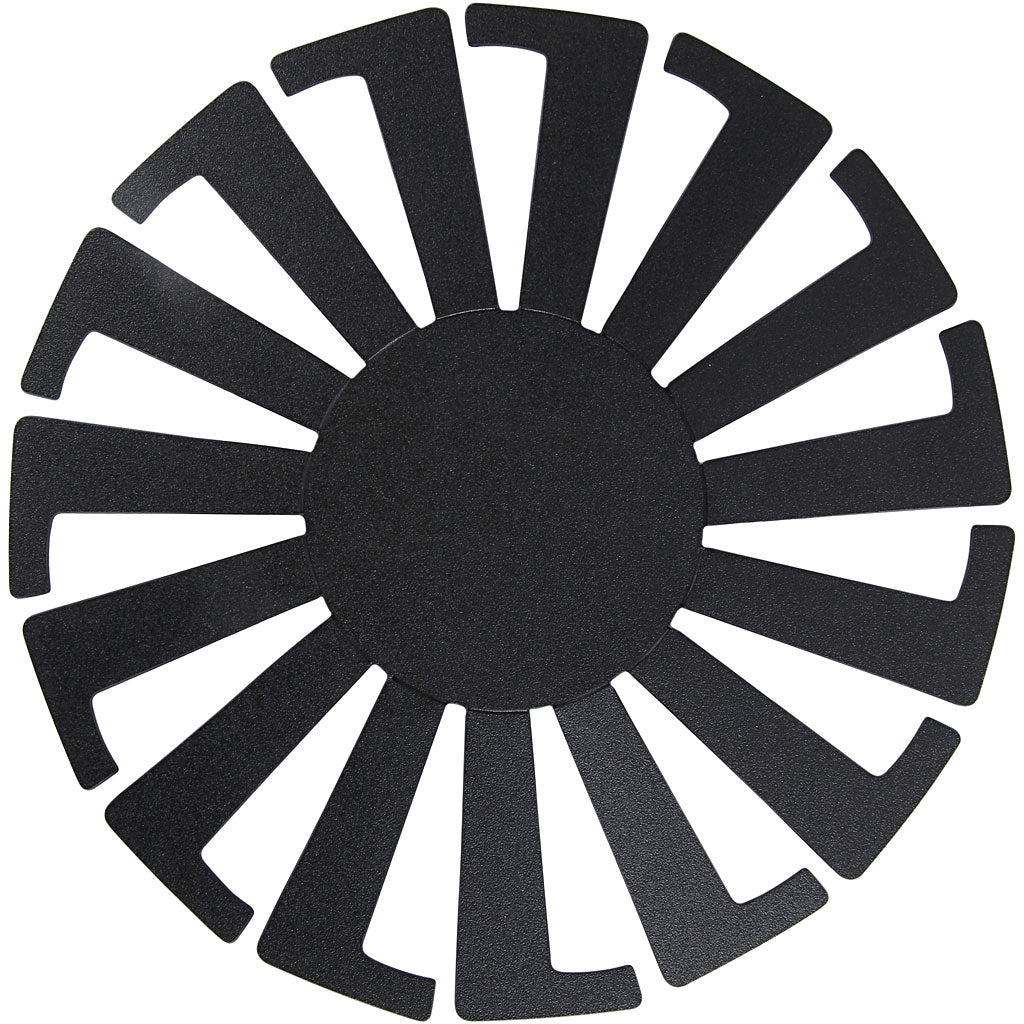 Basket Weaving Template, H: 6 cm, dia. 8 cm, black, 10 pc