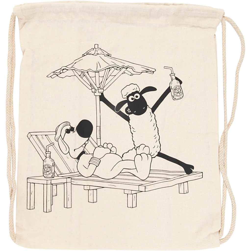 Drawstring bag, size 37x40 cm
