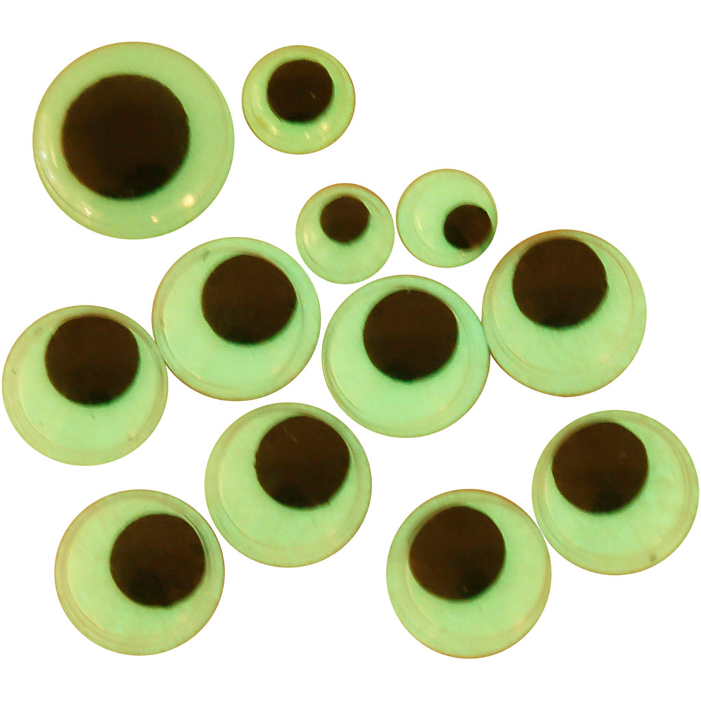 Googly Eyes, self-adhesive, dia. 8+10+14 mm, 300 asstd.