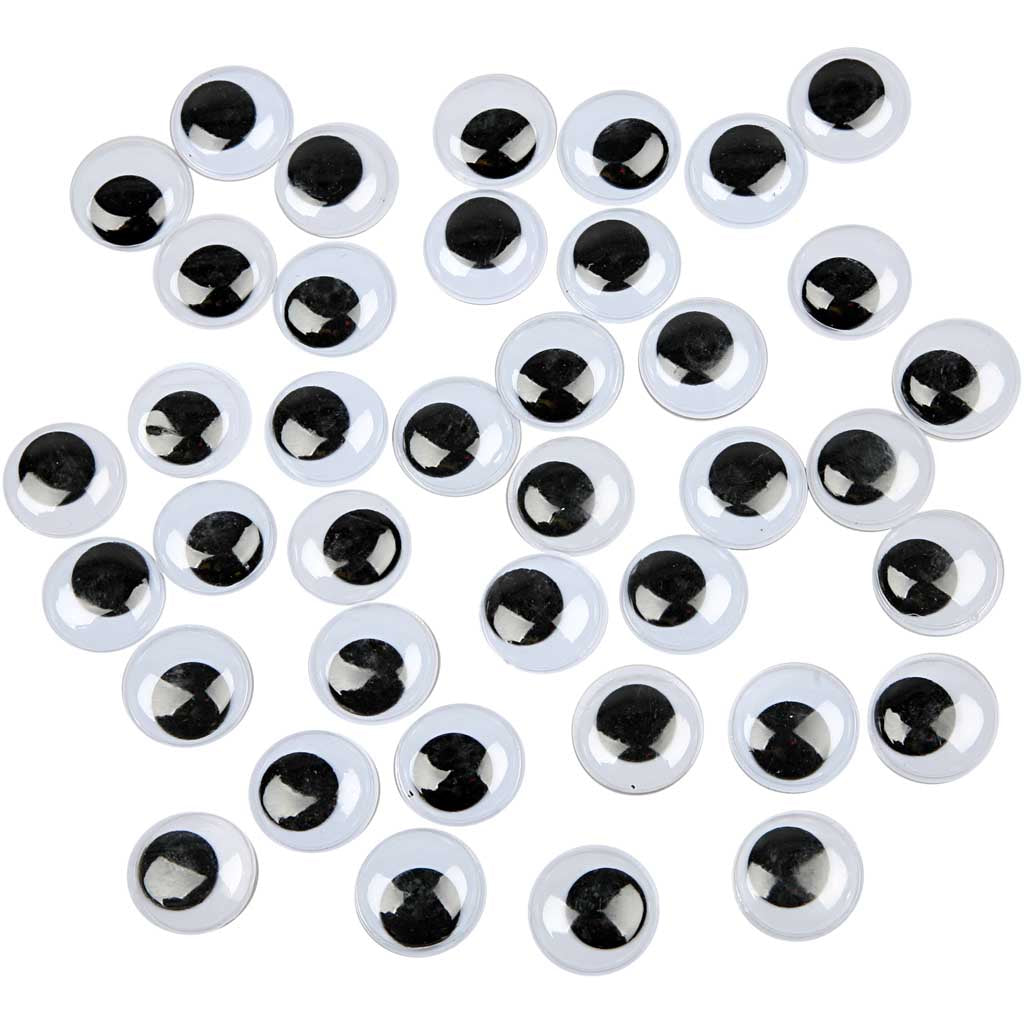 Wiggly Eyes, not sticky, dia. 20 mm, 16 pc