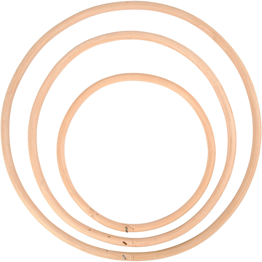 Bamboo ring, dia. 15,3+20,3+25,5 cm/ 1 set