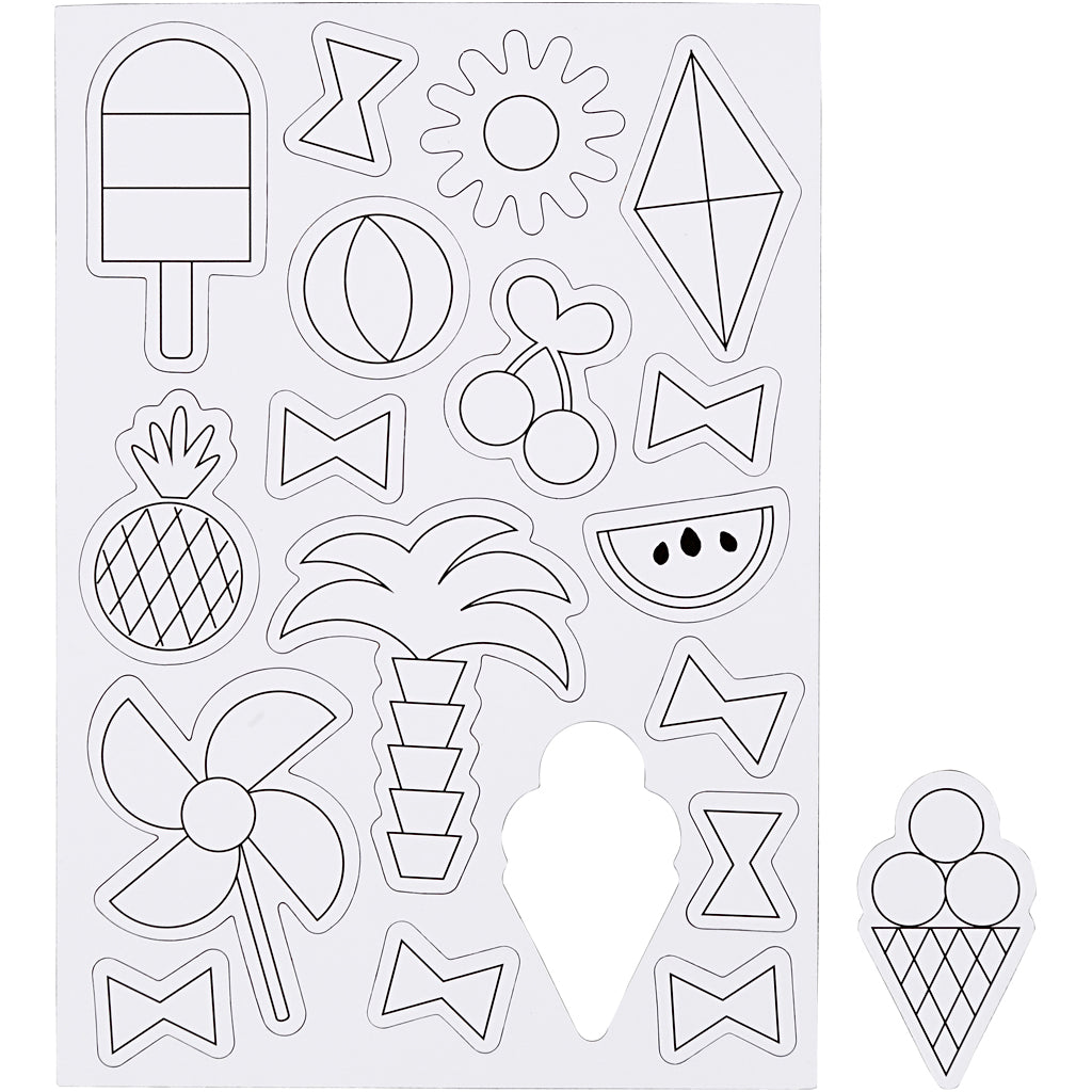 Magnets, Summer, size 14,85x21 cm, 1 sheet