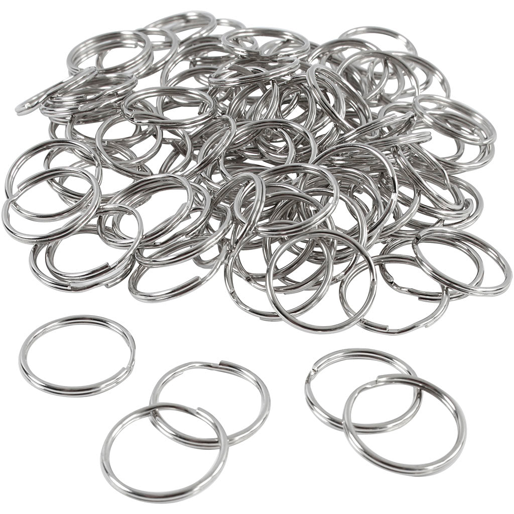 Key rings, dia. 20 mm, 100 pc