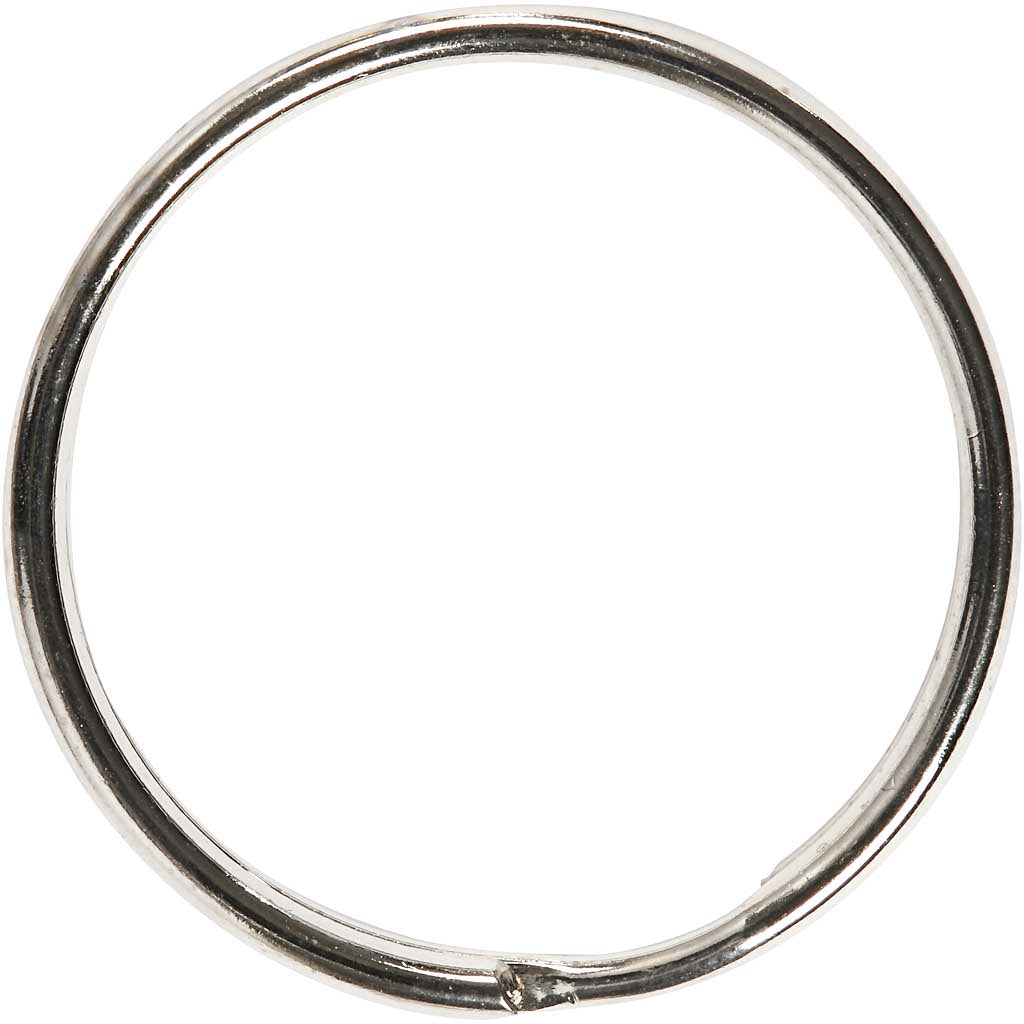Key rings, dia. 30 mm, 6 pc