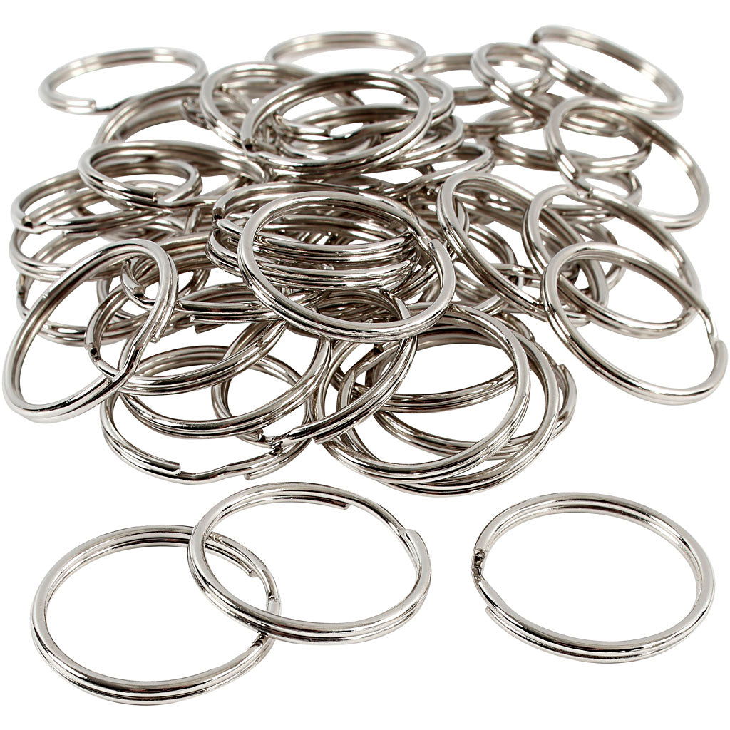 Key rings, dia. 30 mm, 80 pc