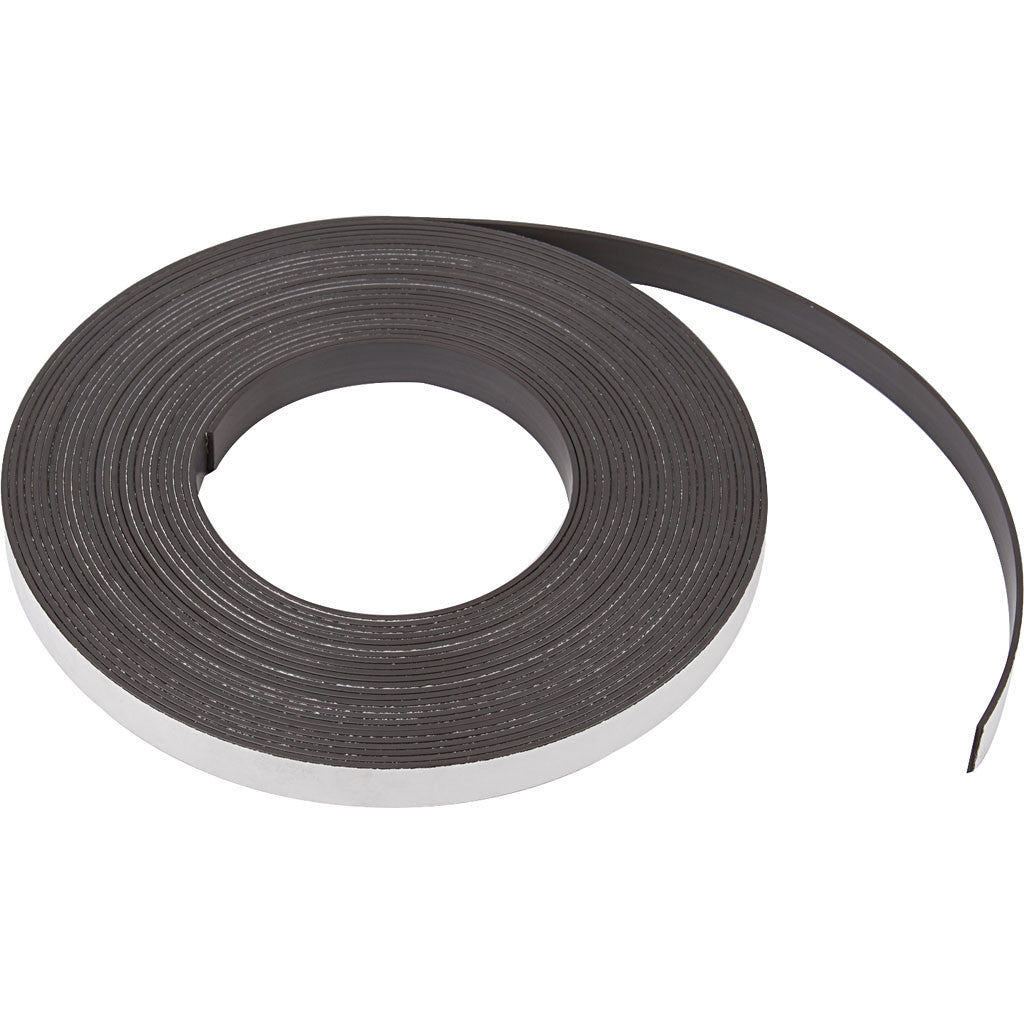 Magnetic Strip, W: 12.5 mm, thickness 1.5 mm, 1m